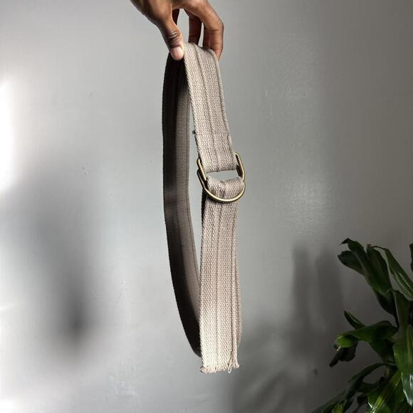 Vintage unisex canvas D-ring belt Size 34 - Picture 2 of 4
